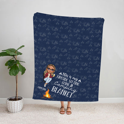 Petthouse | Customized Throw Blanket For Campers, Holiday Travel Blanket For Best Friend, Fireside Sitting