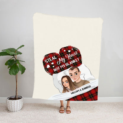 Petthouse | Personalized Name Couple Babe Steal My Heart Not My Blanket, Wedding Gifts For Him And For Her