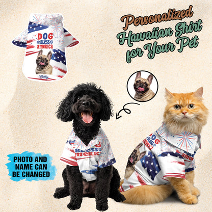 Petthouse | Personalized Dog Photo Hawaiian Shirt, American Dog Dad Dog Mom, Gifts For Dog Lovers