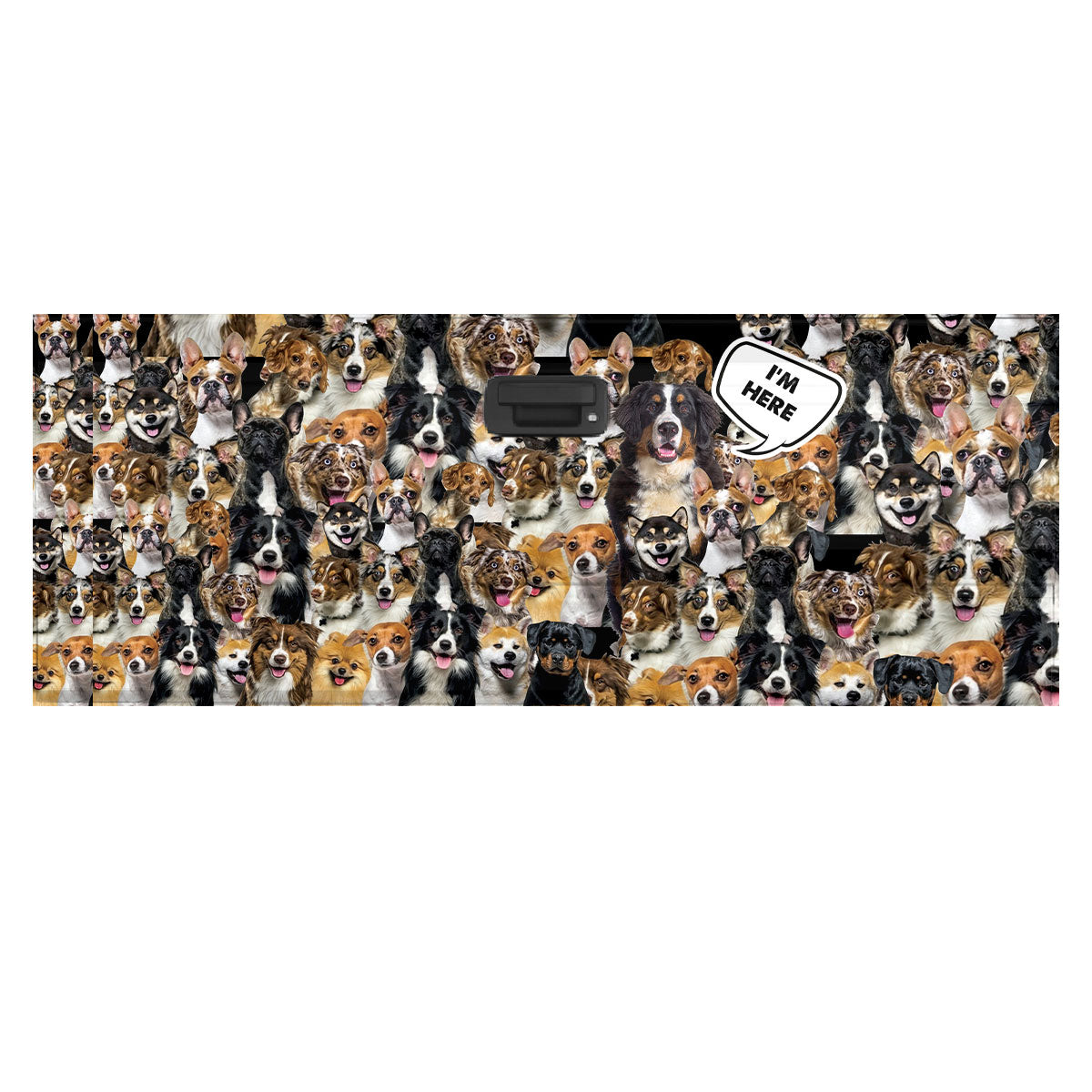 Petthouse | A Bunch Of Dog Tailgate Mural Bernese Mountain I’m Here Tailgate Wrap Bernese Mountain