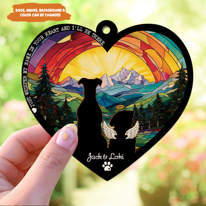 Petthouse | Customized Dog Memorial Suncatcher Window Hanging, Pet Memorial Gift, Loss Of Pet Sympathy Gift