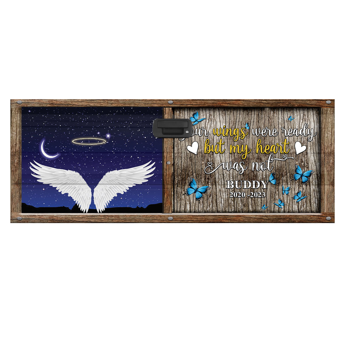 Petthouse | Customized French Bulldog Angel Tailgate Wraps For Trucks Dog In Heaven Tailgate