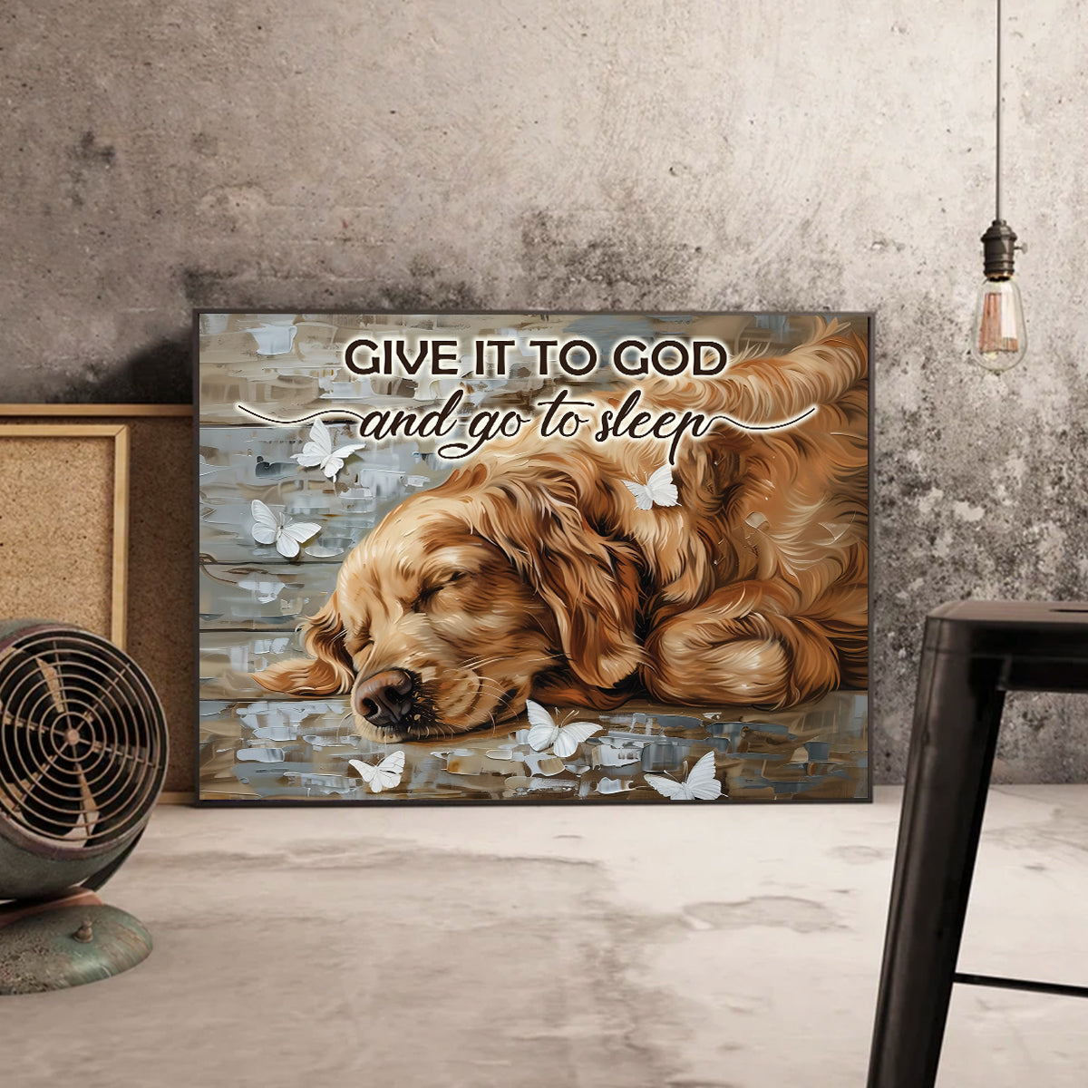 Petthouse | Dog Give It To God And Go To Sleep Poster Canvas Gift For Dog Lover, Decor Home