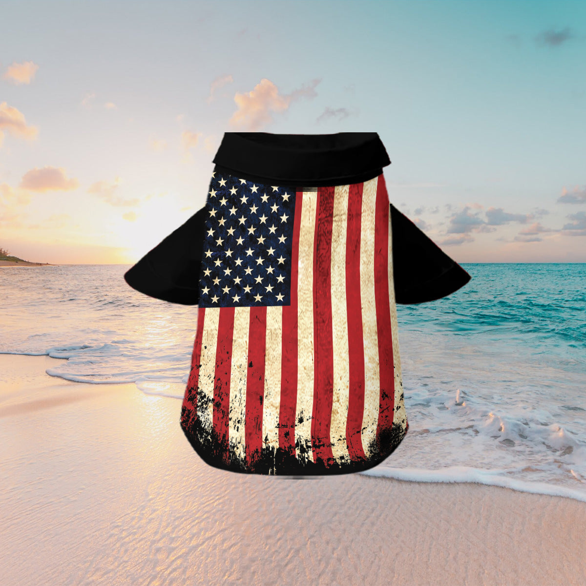 Petthouse | Custom Dog American Flag Vintage Hawaiian Shirts, 4th Of July Gift For Dog Lovers