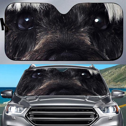 Petthouse | Schnauzer Dog Windshield Sunshade Cute Pet Car Accessories Dog Owners Gift Parents Gift