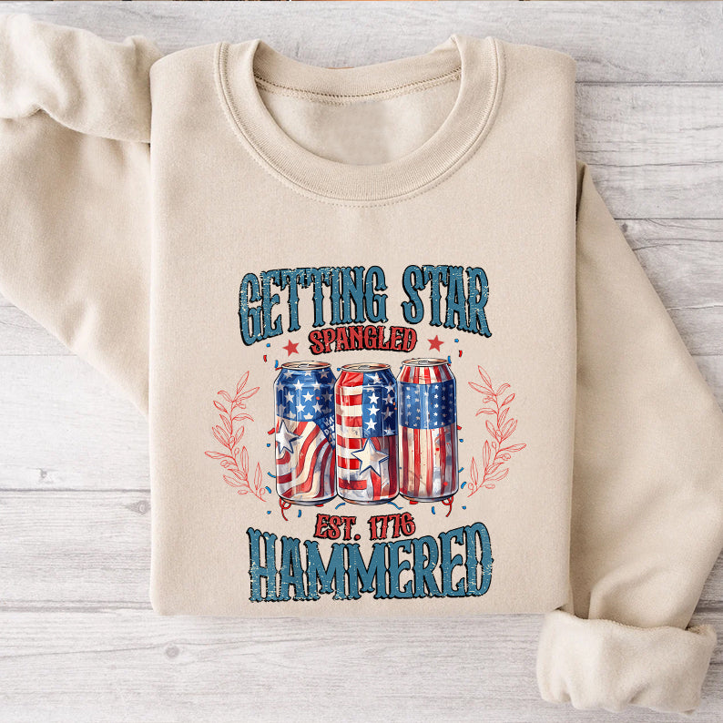 Petthouse | Getting Star Spangled Hammered Shirt, Independence Day Party In The Usa Shirt, 4th Of July