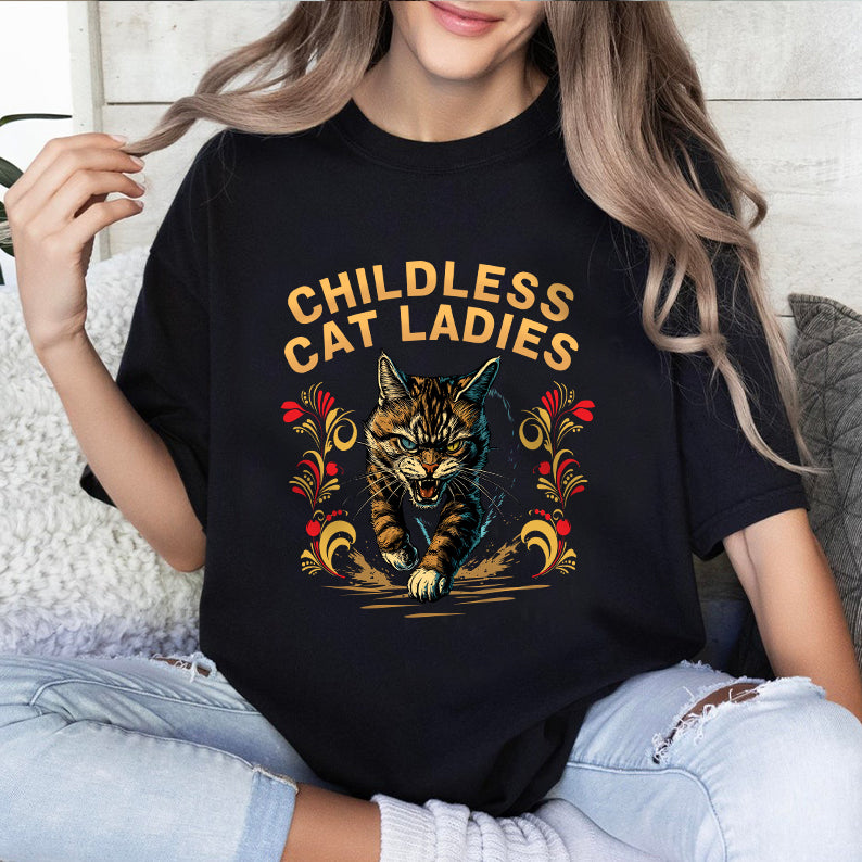 Petthouse | Childless Cat Ladies Against Fascism Shirt, Childless Cat Ladies Shirt, Miserable Childless