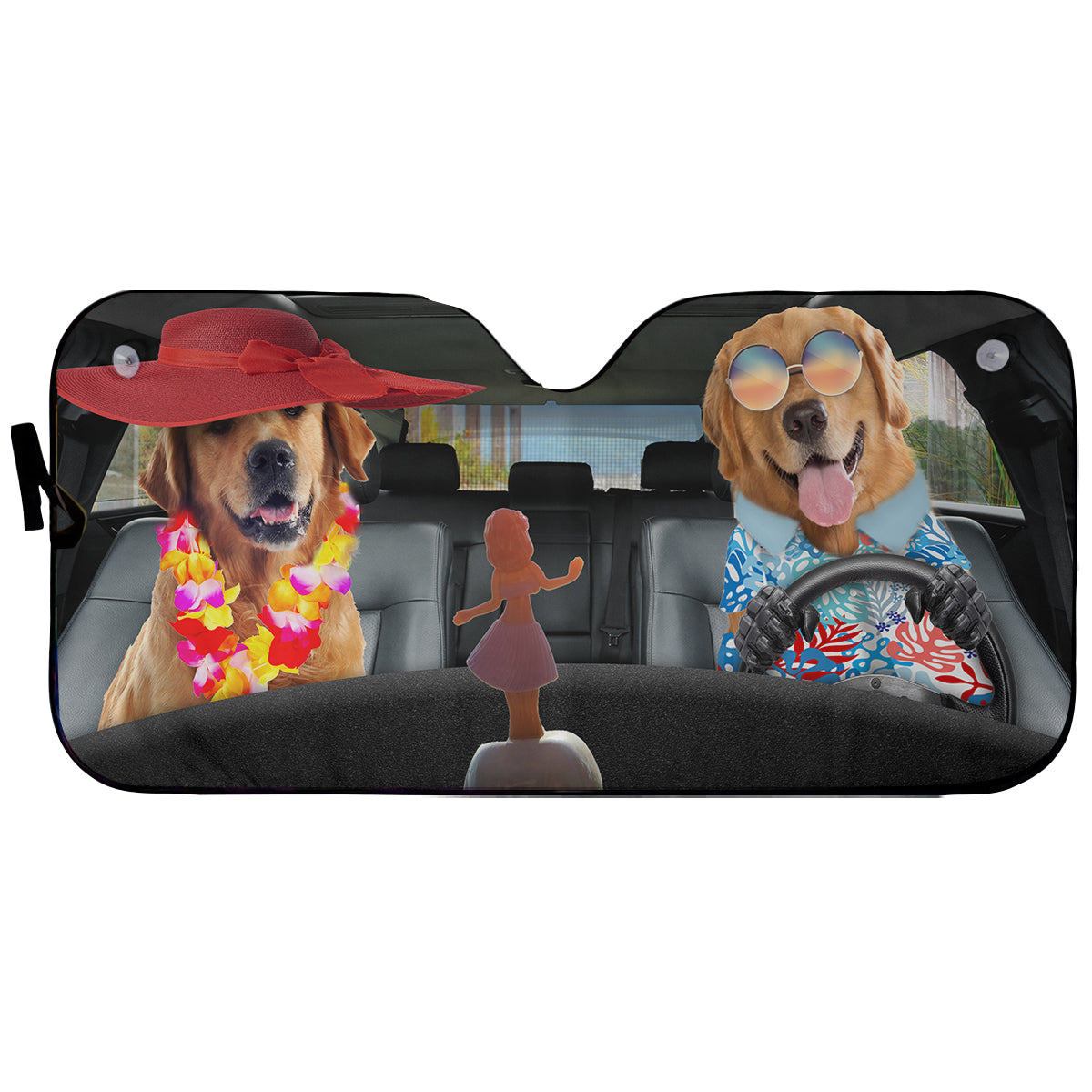 Petthouse | Windshield Sun Shade Dog Golden Retriever Hawaii Summer Car Sun Shade Windshield Dog Mom Dog Dad