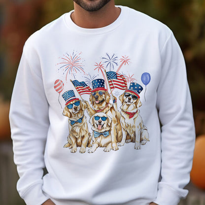 Petthouse | Golden Retriever 4th Of July Shirt, Independence Dog Mom Fourth Of July Gift Tee