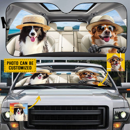 Petthouse | Customize Gift Sunshades For Car Dog Sunshade Australian Shepherd Summer Trip Car Sun Shade