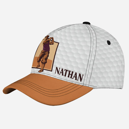 Petthouse | Personalized Name Love Golf Classic Cap Golf Men Hat Gift For Golfers Gift For Athletes Sport Outfit Team