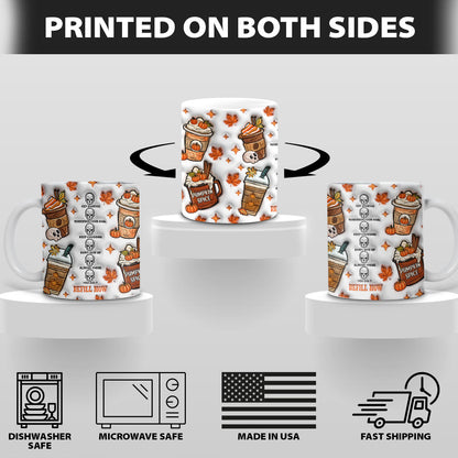 Petthouse | Pumpkin Spice 3d Inflated Mug, Coffee Fall Mug, Pumpkin Spice Latter Mug, Autumn Mug