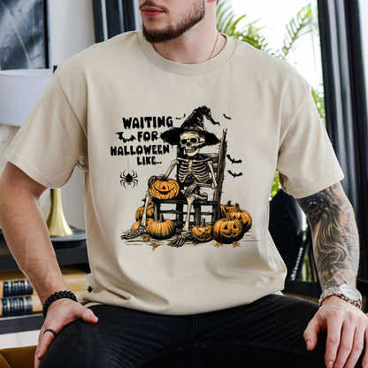 Petthouse | Just Waiting For Halloween Shirt, Spooky Summer Halloween Shirt, Halloween Party Shirt