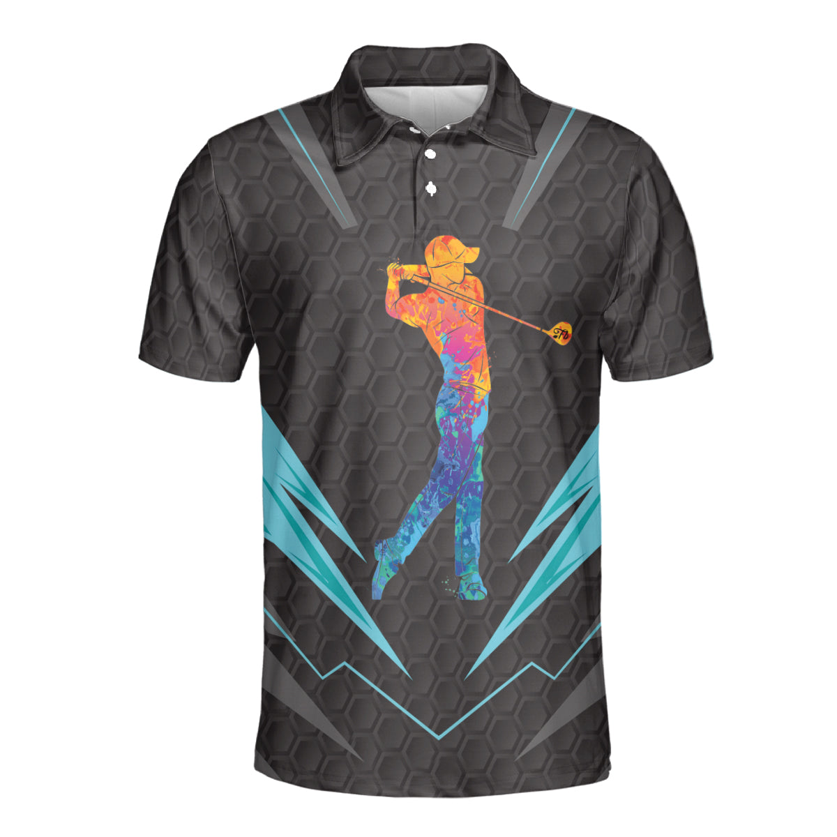 Petthouse | Colorful Golf Player Polo Shirt For Men Golf Swing Golf Style Shirt One More Golfer Polo Shirt Men Golfer