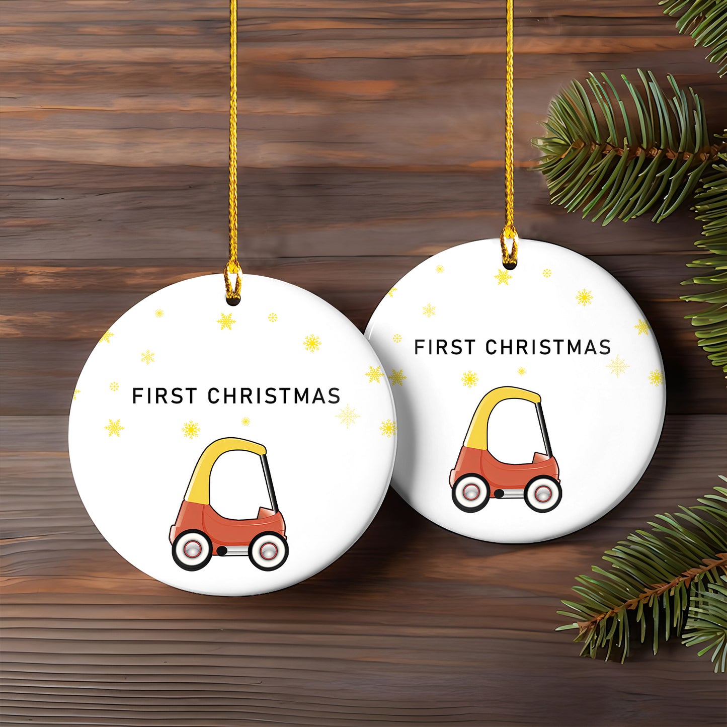 Petthouse | Personalized First Christmas Baby Ornament, Xmas Tree Ornament, Christmas Gift, Holiday Keepsake