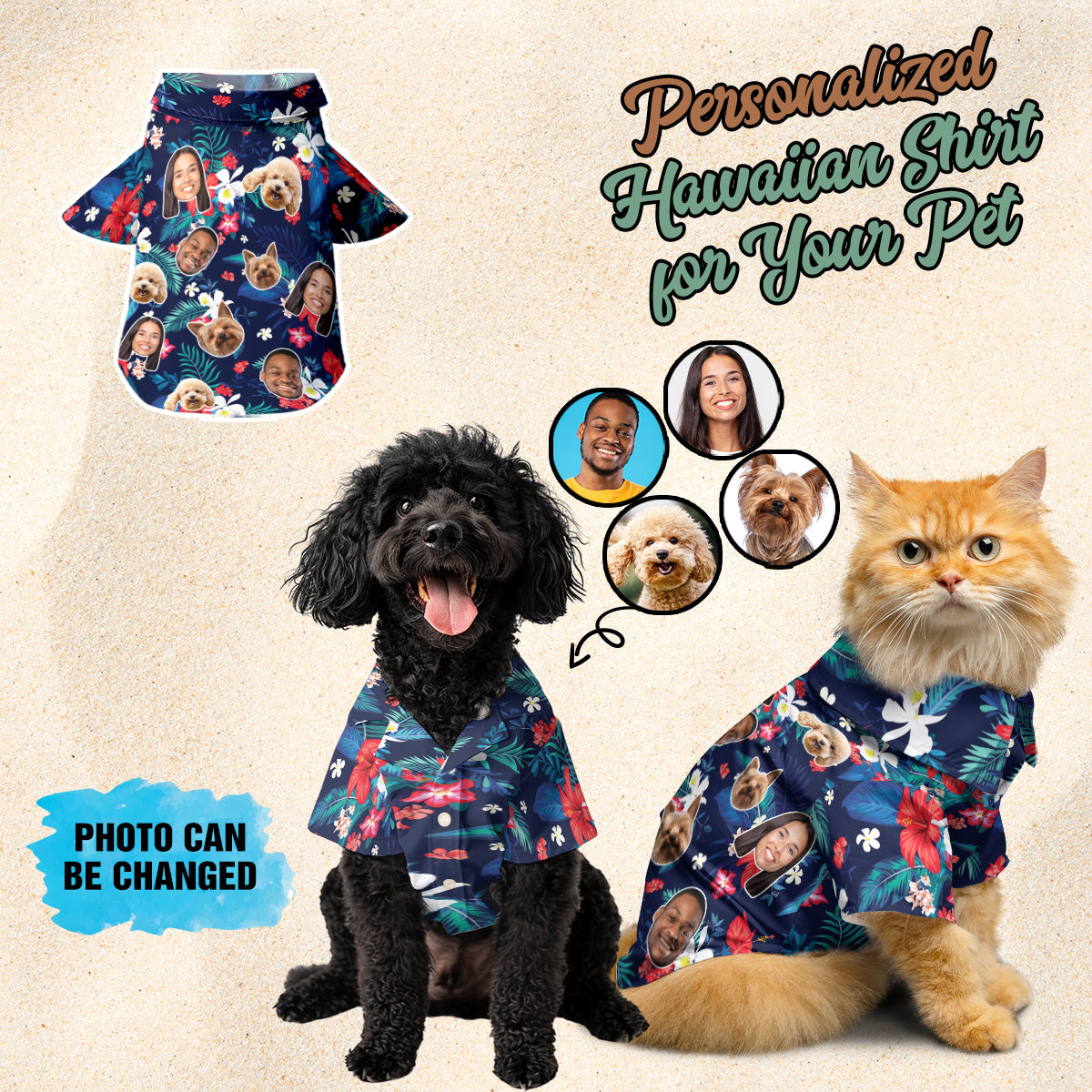 Petthouse | Custom Hawaiian Shirt Dog Cat Face Holiday Tropical Pattern, Bachelor Party Summer