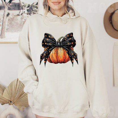 Petthouse | Halloween Pumpkin Coquette Bow Shirt, Coquette Stars Bow Shirt, Autumn Pumpkin Bow