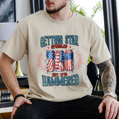 Petthouse | Getting Star Spangled Hammered Shirt, Independence Day Party In The Usa Shirt, 4th Of July