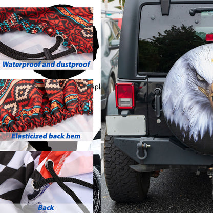 Petthouse | American Eagle Cool Universal Spare Tire Cover Jesus Cross Christian Catholic With Backup Camera Hole