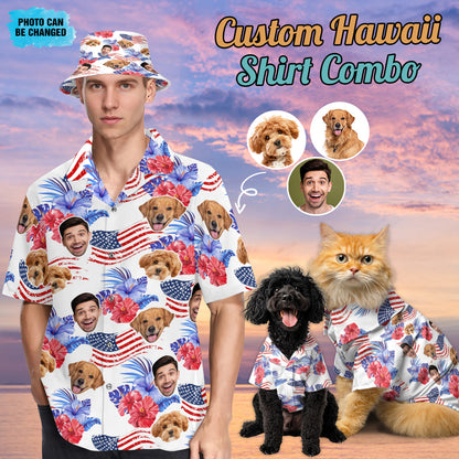 Petthouse | Custom Dog Hawaiian Shirt, Dog 4th Of July Independence Day, Dog Tropical Style Shirt