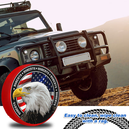 Petthouse | Customized Eagle Head On American Flag Spare Tire Cover For Patriot 4th Of July Independence Day