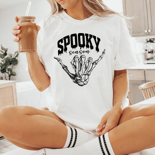 Petthouse | Vintage Spooky Season Shirt, Skeleton Hand Halloween Retro Fall Shirt,  Halloween Shirt