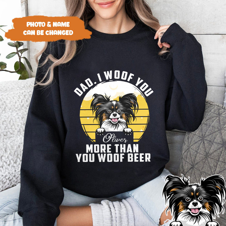 Petthouse | Personalized Dog Beer Dad I Woof You Shirt, Funny Gift For Dog Dad Dog Lover T Shirt