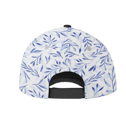 Petthouse | Leaves Pattern Classic Cap Golf Sports Blue Leaf Pattern Hat Wears Family Members And Friends Gift Idea