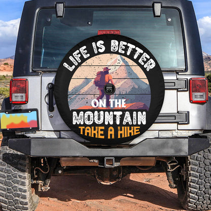 Petthouse | Hike Mountain Adventure Spare Tire Cover Love Hiking Tire Protector Truck Cover Hikers Gift Truck