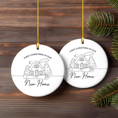 Petthouse |  Personalized First Christmas In Our New Home 2024, Housewarming Gift, Christmas Ornament