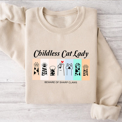 Petthouse | Cute Childless Cat Lady Shirt, Beware Of Sharp Claws Funny Shirt, Shirt For Woman