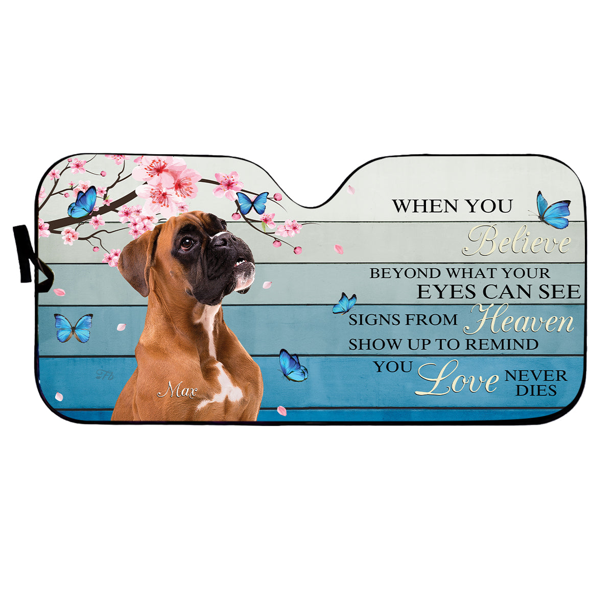 Petthouse | Windshield Sun Shade Dog Boxer Dog Remembrance Car Sun Shade Windshield Loss Of Dog