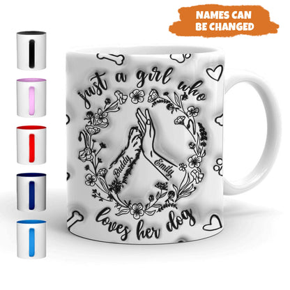 Petthouse | Custom Just A Girl Who Loves Her Dogs Mug, Dog Iced Coffee Cup, Gift For Pet Owners