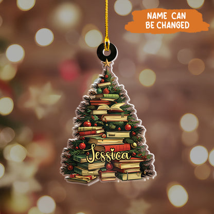 Petthouse | Personalized Christmas Book Tree Ornament, Bookish Ornament, Book Lover Gift, Bookworm Gifts