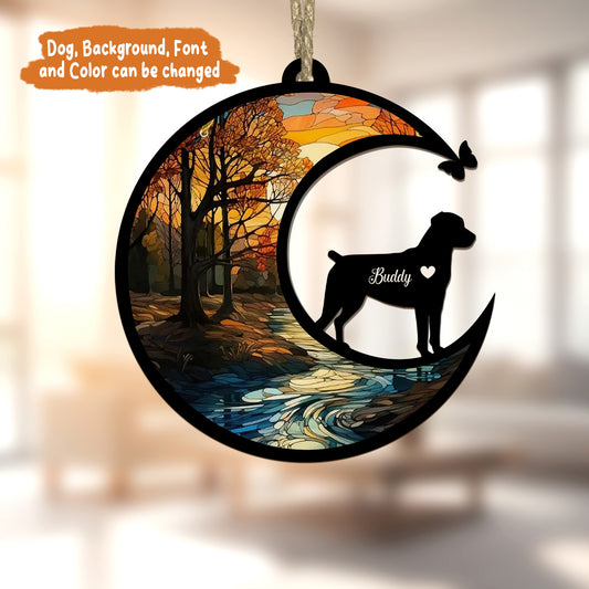 Petthouse | Personalized Loss Of Dog Sympathy, Dog Memorial Suncatcher, Loss Of Dog, Dog Remembrance Gift