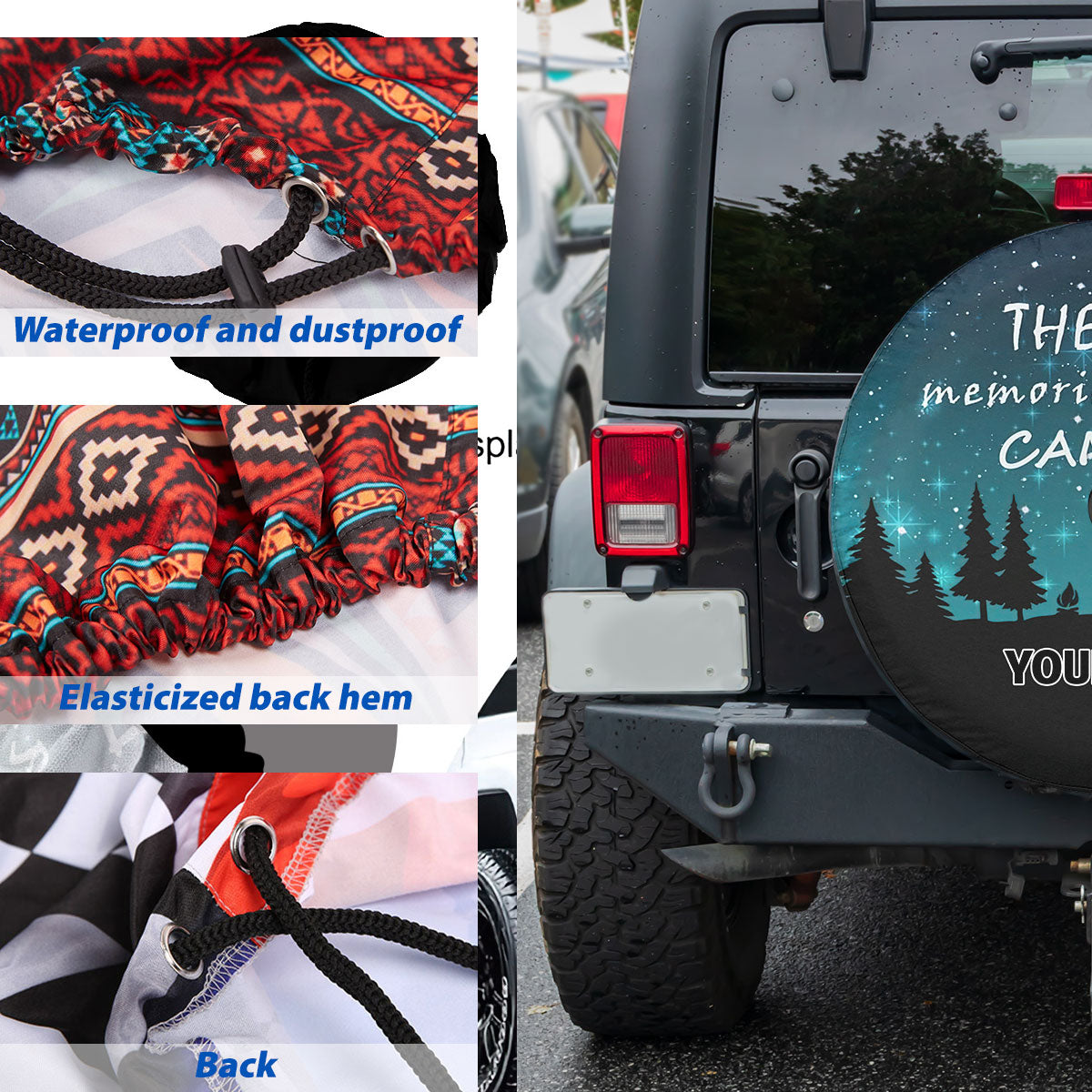 Petthouse | Customized Spare Tire Cover The Best Memories Tire Cover Camping Tire Cover Camping Soul Gift