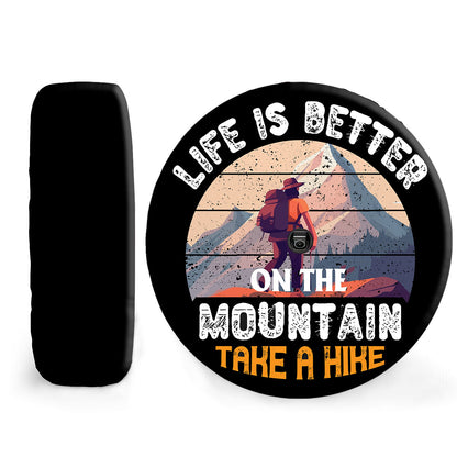 Petthouse | Hike Mountain Adventure Spare Tire Cover Love Hiking Tire Protector Truck Cover Hikers Gift Truck