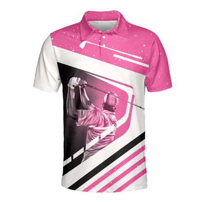 Petthouse | Pink Golf Polo Shirt Golf Man Sport Polo Golfer Polo Shirts Gift For Golf Players Athletes Gifts