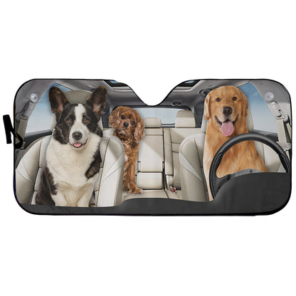 Petthouse | Dog Sunshade Windshield Sun Shade Custom Photo Sunshade For Car Pet Owner Gift Windshield Cover