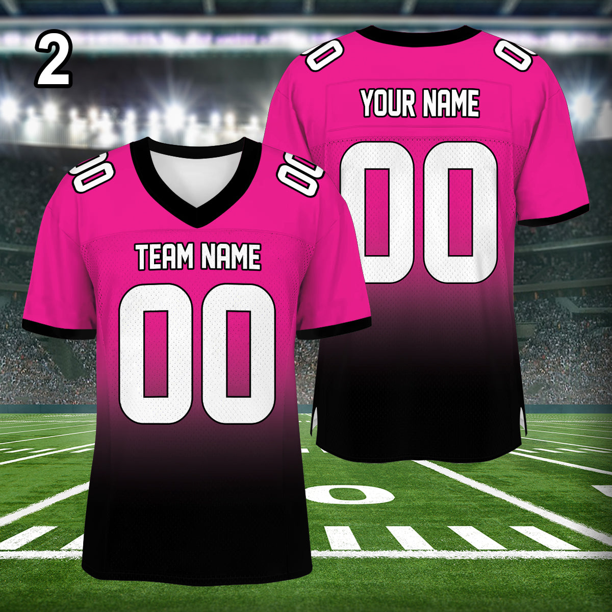 Petthouse | Custom Football Team Jersey Shirt, Personalized Football Jersey, V-neck Short Sleeve Jersey Shirt, Football Jerseys