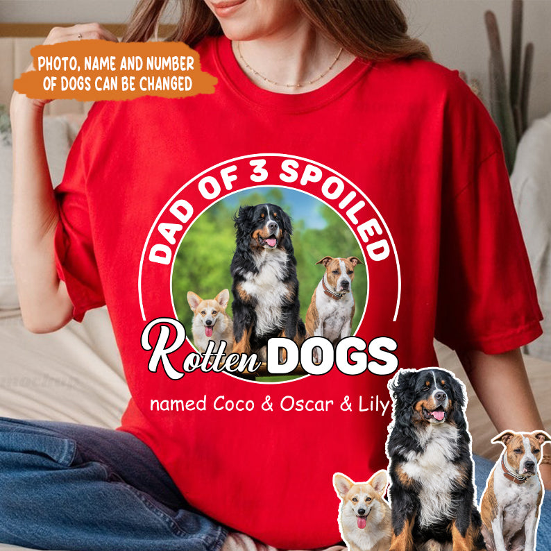 Petthouse | Spoiled Rotten Dog Photo Personalized Custom Unisex Shirt, Dog Lovers