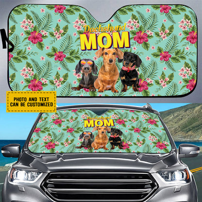 Petthouse | Custom Photo Dachshund Hawaii Car Sun Shade Windshield Dog Mom Sunshade For Car