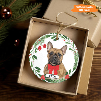 Petthouse | Personalized Dog Ornament, Dog Ornament, Pet Portrait Ornament, Christmas Ornament Hanging