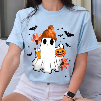 Petthouse | Halloween Ghost Shirt, Cute Ghost Shirt, Womens Halloween Shirt, Spooky Season Shirt