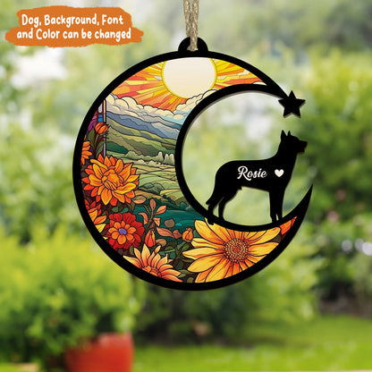 Petthouse | Personalized Loss Of Dog Sympathy Suncatcher, Memorial Gift, Dog Remembrance Gift