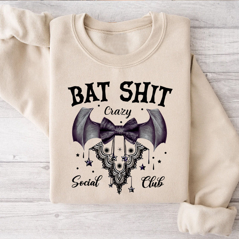 Petthouse | Halloween Bat Shit Crazy Coquette Bow Shirt, Retro Halloween, Black Bow Coquette