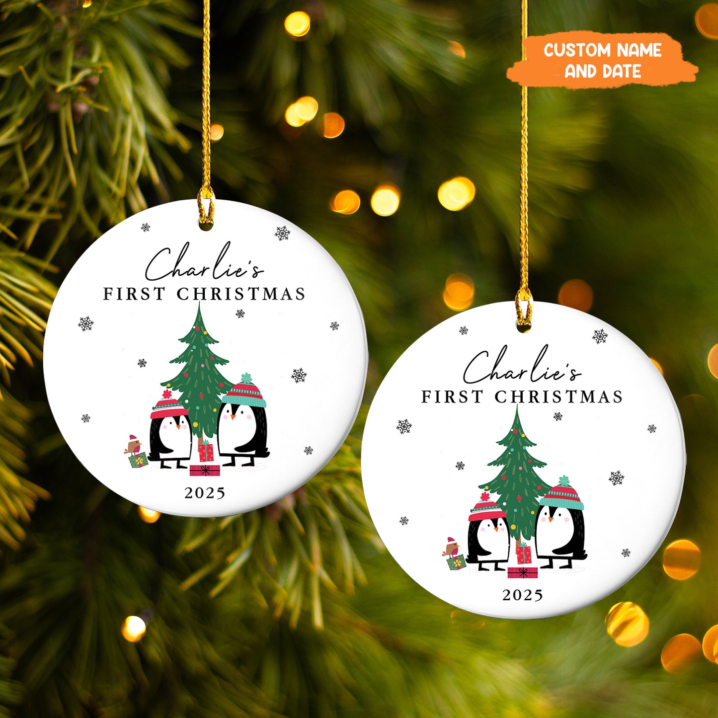 Petthouse | Personalized Baby's First Christmas Ornament 2024, First Christmas Ornament, Christmas Tree