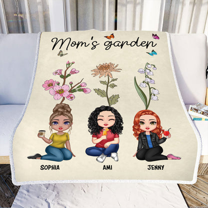 Petthouse | Personalized Mom's Love Garden Travel Blanket, Mom Birthday Throw Blanket, Best Mother's Day