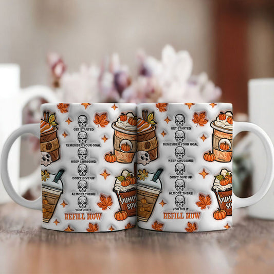 Petthouse | Pumpkin Spice 3d Inflated Mug, Coffee Fall Mug, Pumpkin Spice Latter Mug, Autumn Mug