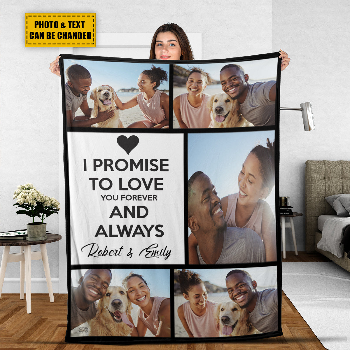 Petthouse | Custom Photo Blanket For Couples, Fleece Throw Blankets, Flannel Picture Blanket, Gifts For Husband